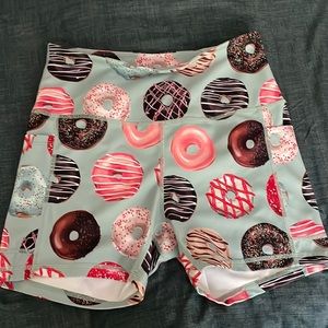 Blue donut workout shorts!
